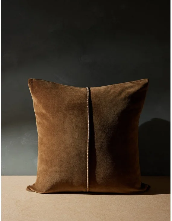 Caddie Velvet Pillow - Toast