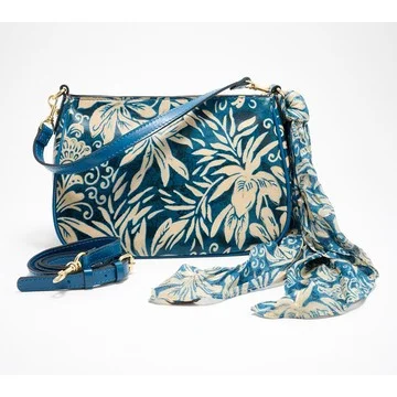 Patricia Nash Ikaria Leather Shoulder Bag with Crossbody Strap