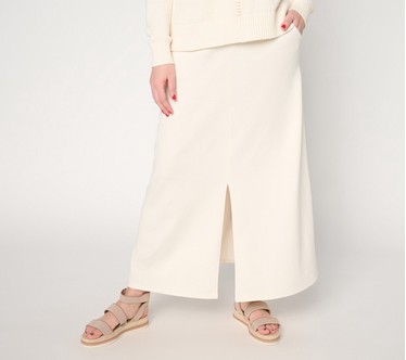 Peace Love World Pull On Skirt with Center Front Vent