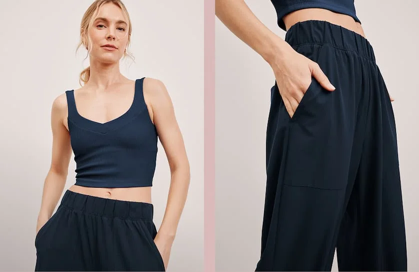 Easy Wide Leg Pant in Nocturnal Navy