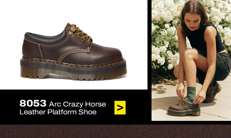 8053 Arc Crazy Horse Leather Platform Shoe