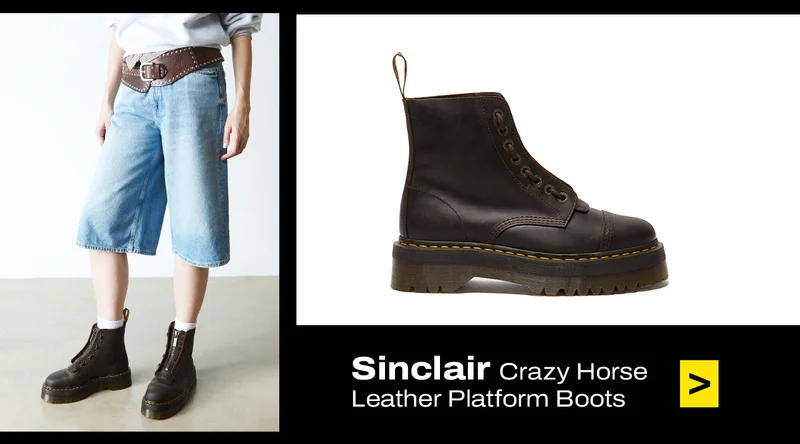 Sinclair Crazy Horse Leather Platform Boots