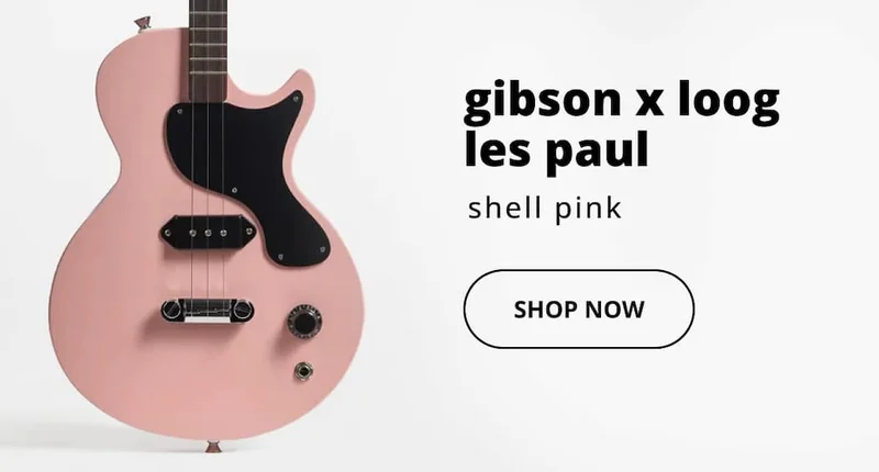gibson x loog les paul - shell pink