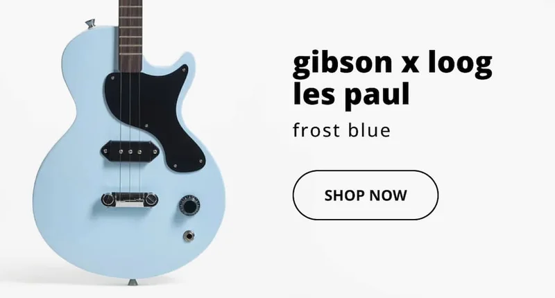 gibson x loog les paul - frost blue