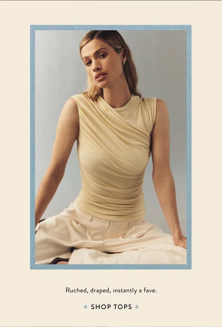 ruched, draped, instantly a fave. shop tops
