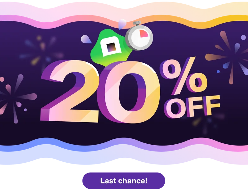 Last chance for 20% off