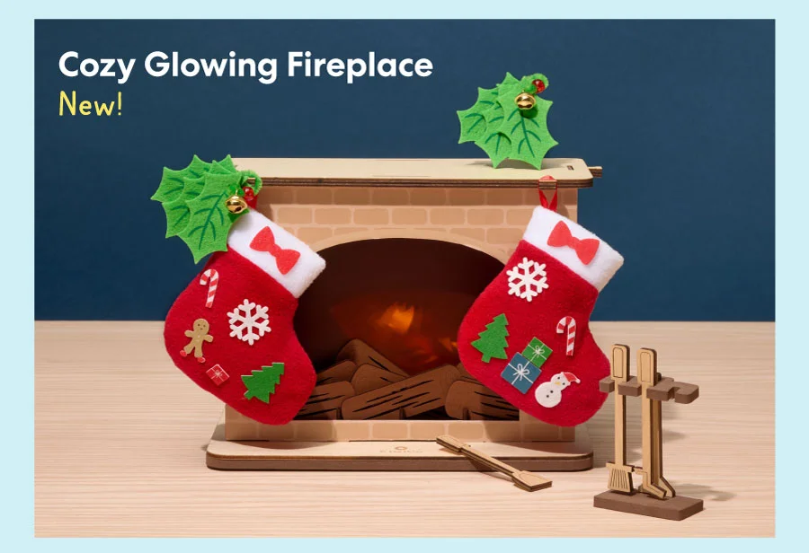 Cozy Glowing Fireplace