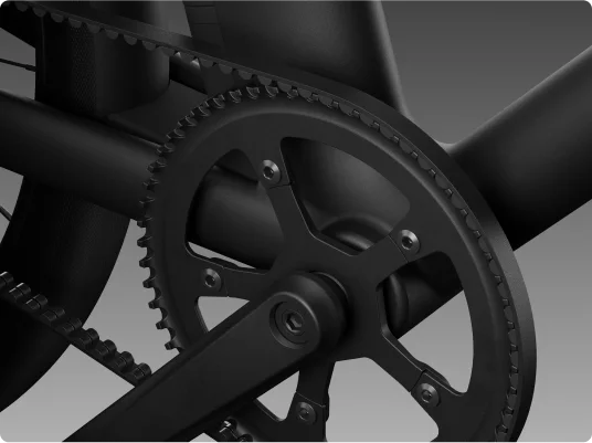 A photograph render of the front sprocket
