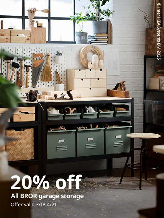 20% off all BROR garage storage