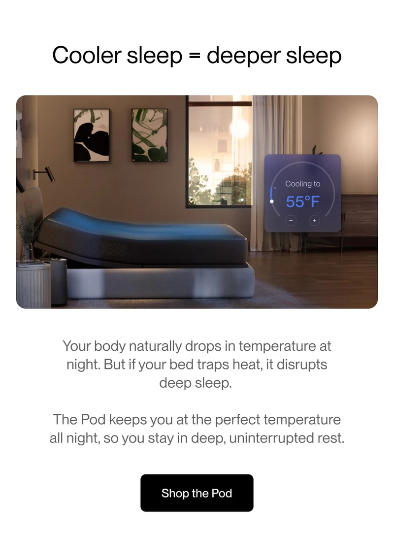 Cooler sleep = deeper sleep