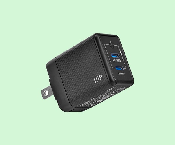 Compact 2‑Port 45W GaN Charger with Dual Fast‑Charging USB‑C Ports