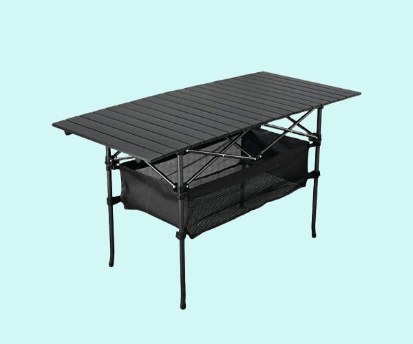 4 Ft Outdoor Folding Portable Picnic Camping Table, Aluminum Roll-up Table