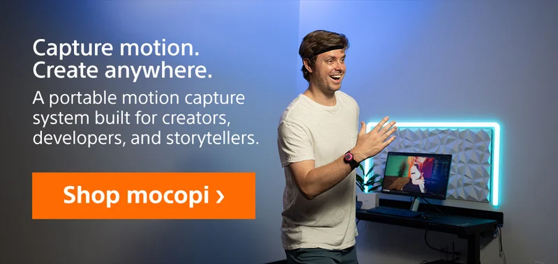 Capture motion. Create anywhere. Shop mocopi