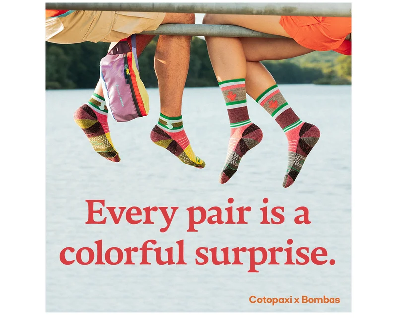 Every pair is a colorful surprise. | Cotopaxi x Bombas