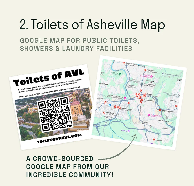 Toilets of Asheville Map