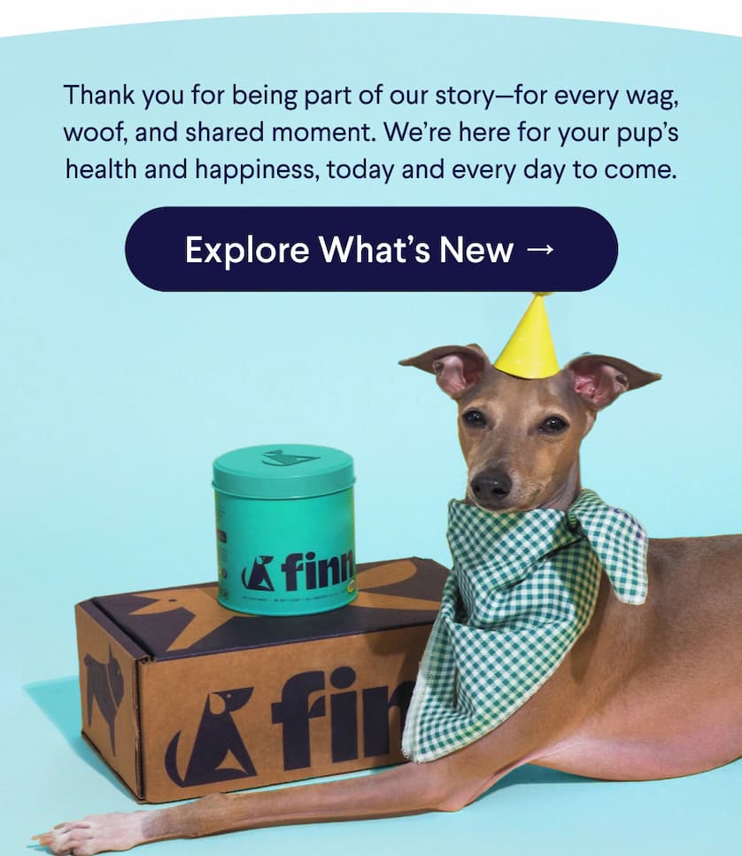 Thank you for being part of our story—for every wag, woof, and shared moment. We’re here for your pup’s health and happiness, today and every day to come. CTA: Explore What’s New →