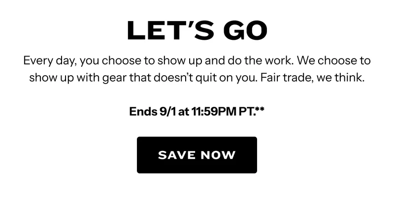 Let's Go. Labor Day Sale Up To 40% Off.** Save Now.