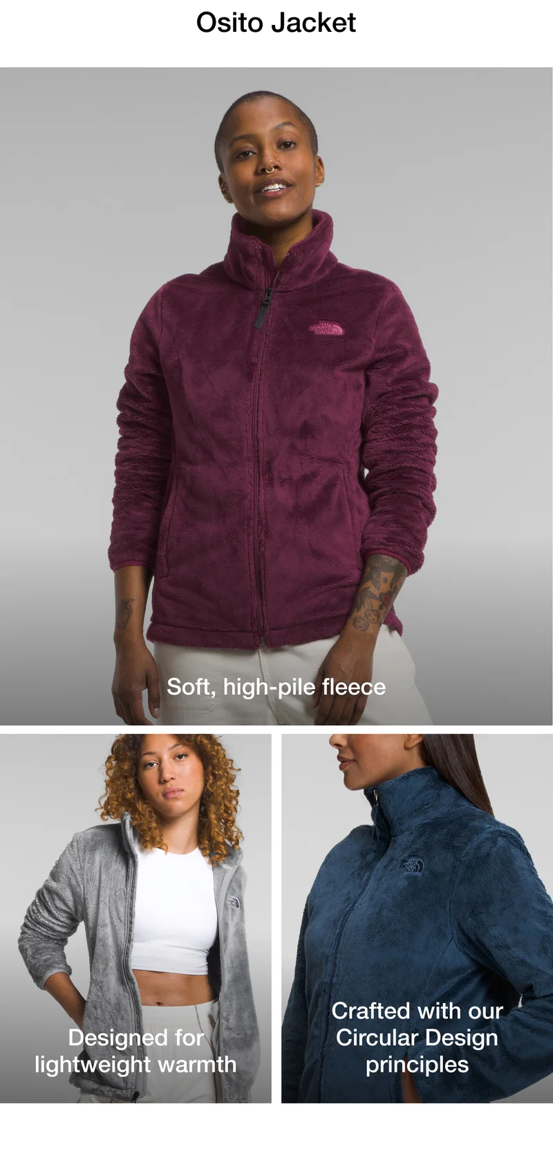Osito Jacket. Soft, high-pile fleece. Designed for lightweight warmth. Crafted with our Circular Design principles