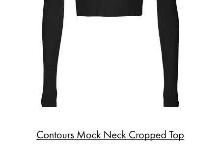 Contours Mock Neck Cropped Top