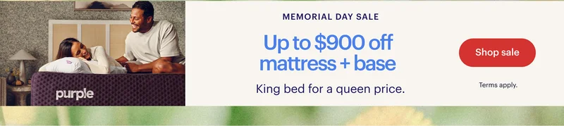 Up to $900 off mattress + base