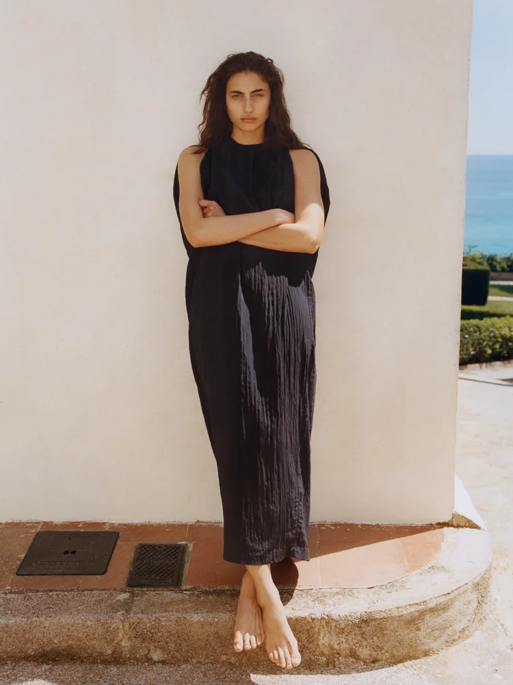campaign image black dress