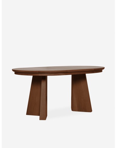 Nycola Extendable Oval Dining Table-Brown Oak / 44"W