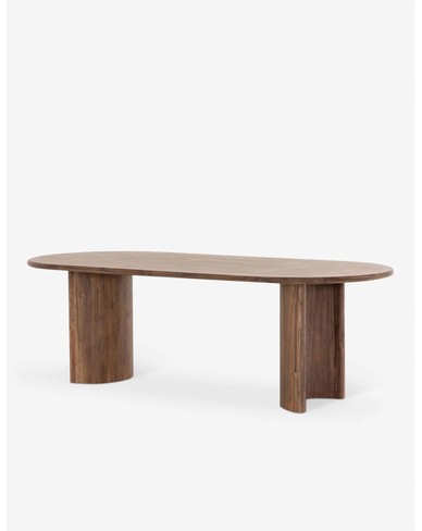 Gilda Oval Dining Table-Brown / 94"W