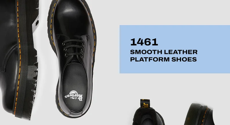 1461 SMOOTH LEATHER PLATFORM SHOES
