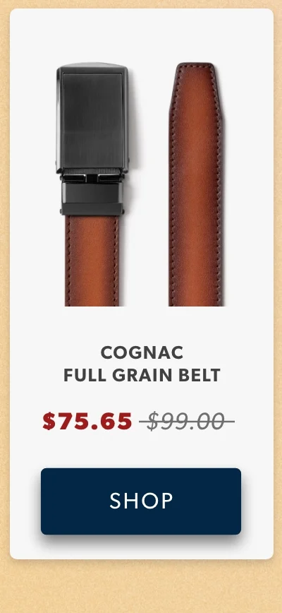 Shop Cognac Full Grain Belt