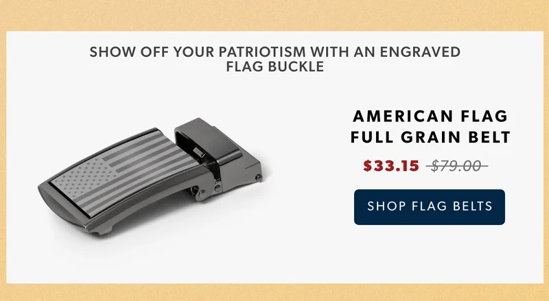 Show off your patriotism with an engraved flag buckle