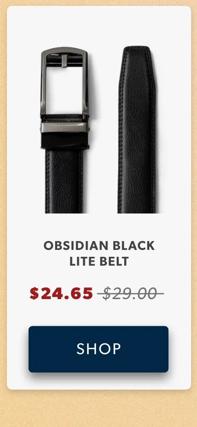 Shop Obsidian Black Lite Belt