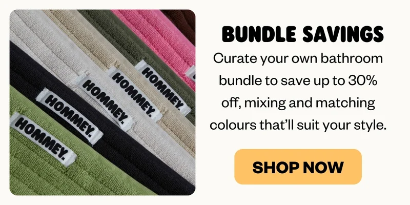 BUNDLE SAVINGS: Curate your own bathroom bundle to save up to 30% off, mixing and matching colours that’ll suit your style.
