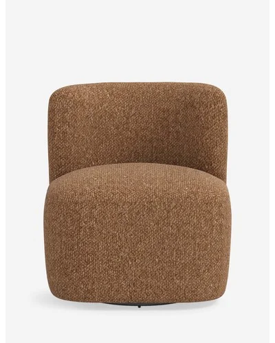 Lois Swivel Chair - Amber Tapestry