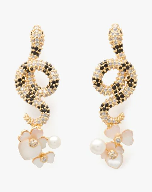 Shining Snake Statement Earrings