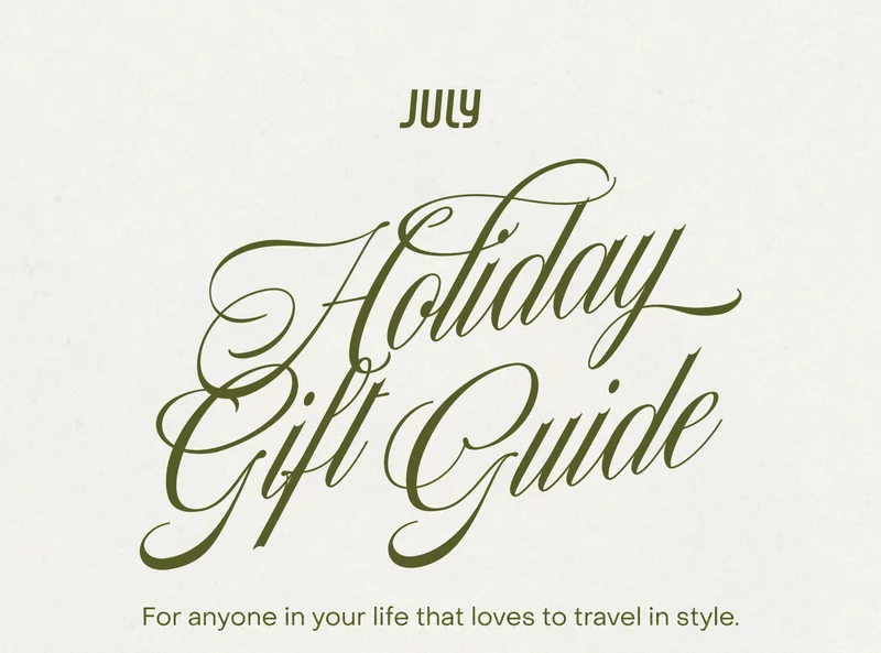 Holiday Gift Guide. For anyone in your life that loves to travel in style.