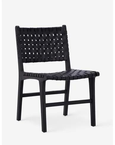Gallagher Leather Dining Chair-Black