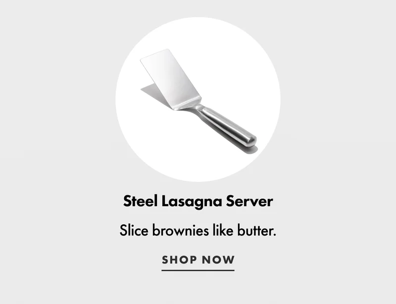 Steel lasagna server