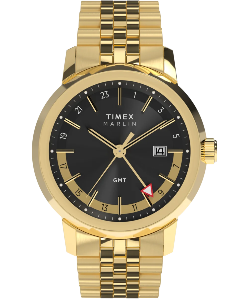 Image of Marlin® Quartz GMT 40mm Stainless Steel Bracelet Watch