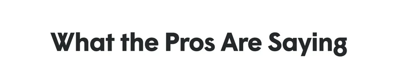 What the Pros Are Saying