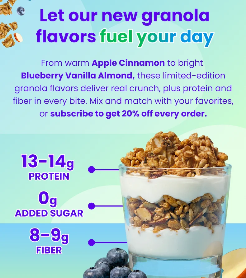 Let our new granola flavors fuel your day