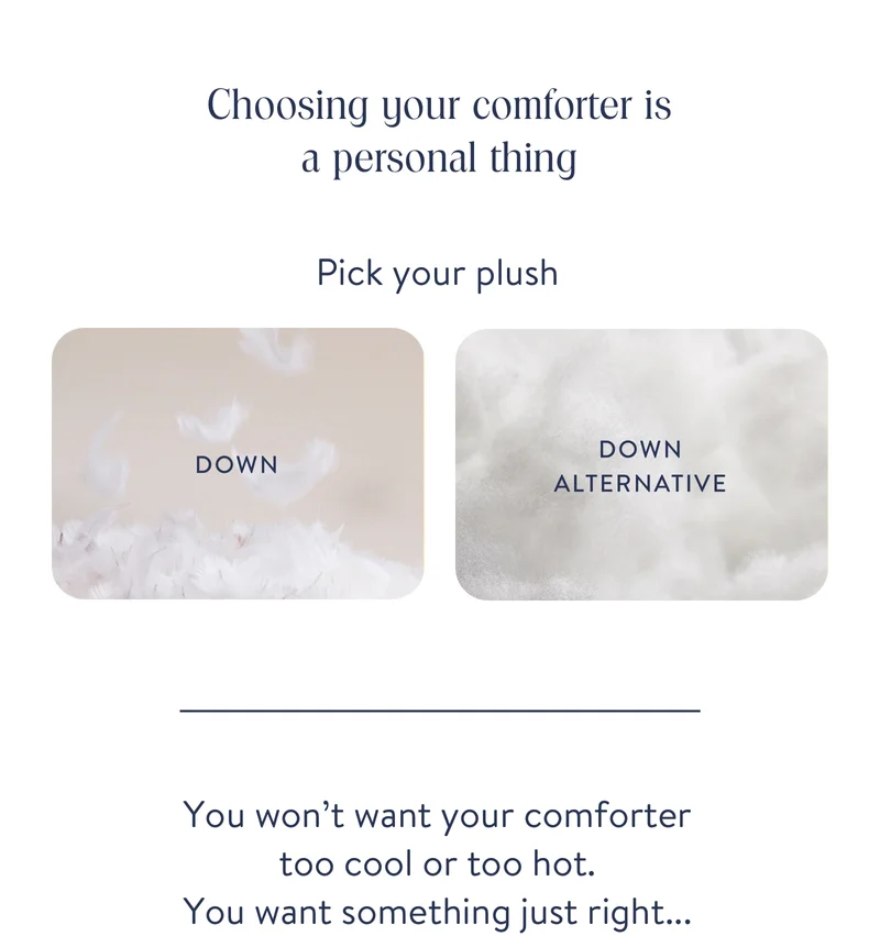 Choosing your comforter is a personal thing