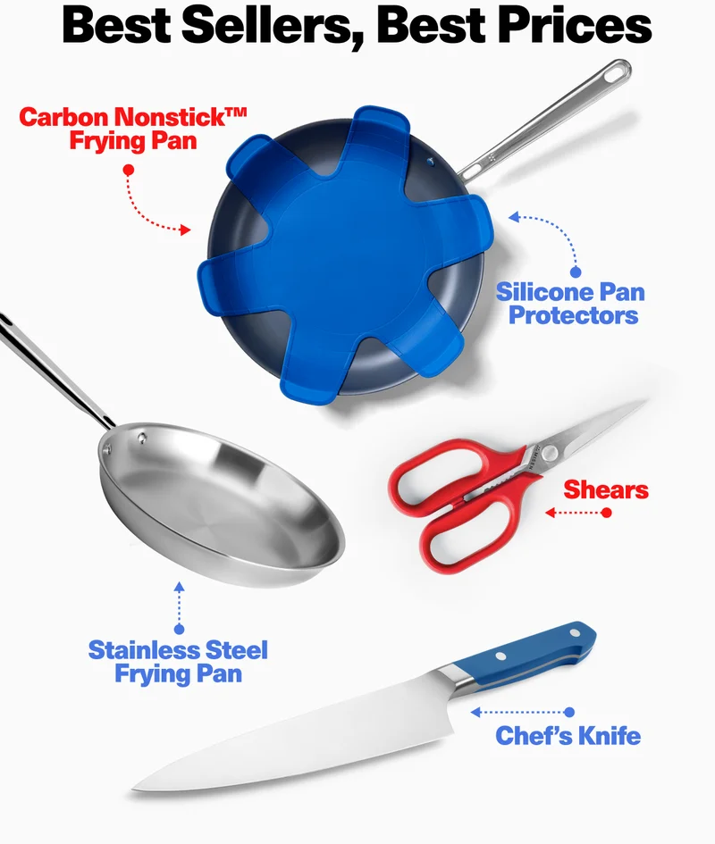 Best Sellers, Best Prices: Carbon Nonstick frying pan. Silicone Pan Protectors. Shears. Stainless Frying Pan. Chef's Knife