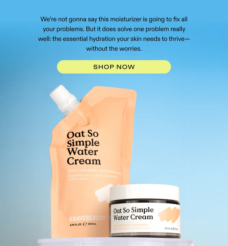 We’re not gonna say this moisturizer is going to fix all your problems. But it does solve one problem really well: the essential hydration your skin needs to thrive— without the worries.  |  SHOP NOW