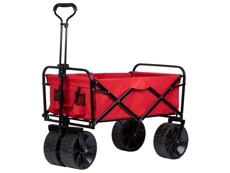 Pure Outdoor&nbsp;Heavy Duty All Terrain Collapsible Outdoor Wagon, Red