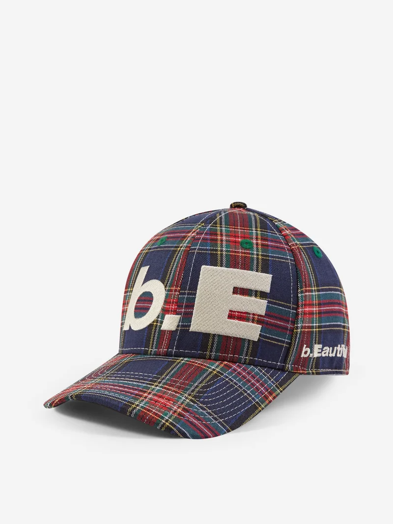 Image of b.Eautiful b.E Hat - Blue Plaid / White