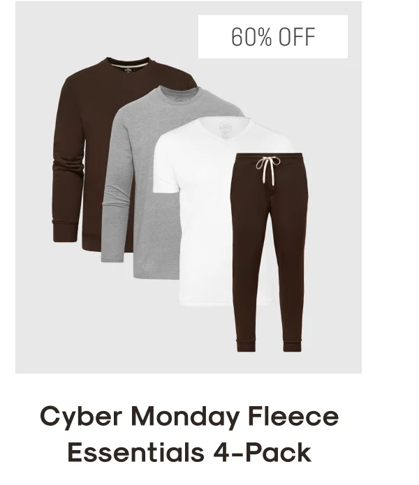 cyber monday fleece essentials 4-pack
