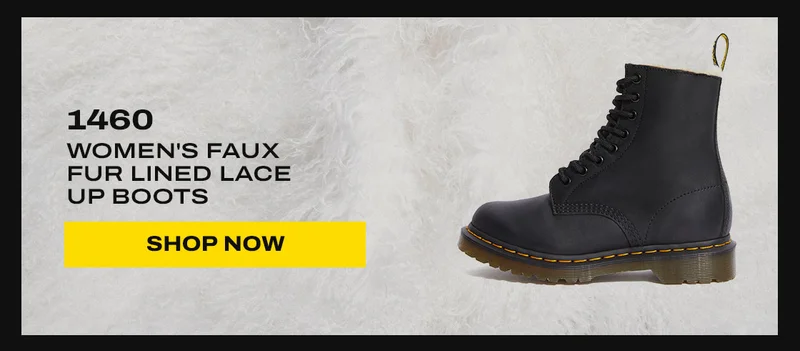 1460 Women's Faux Fur Lined Lace Up Boots