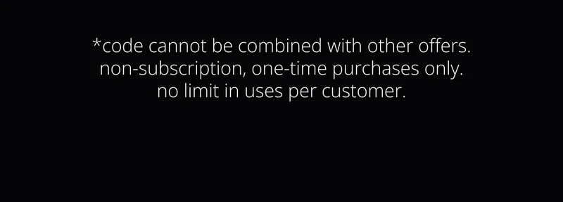 Code cannot be combined with other offers.