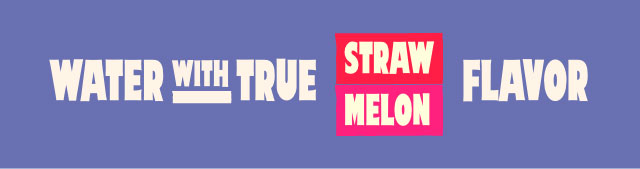 Water with true Straw Melon Flavor