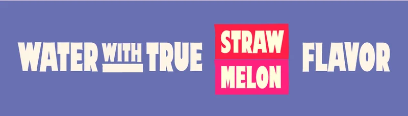 Water with true Straw Melon Flavor